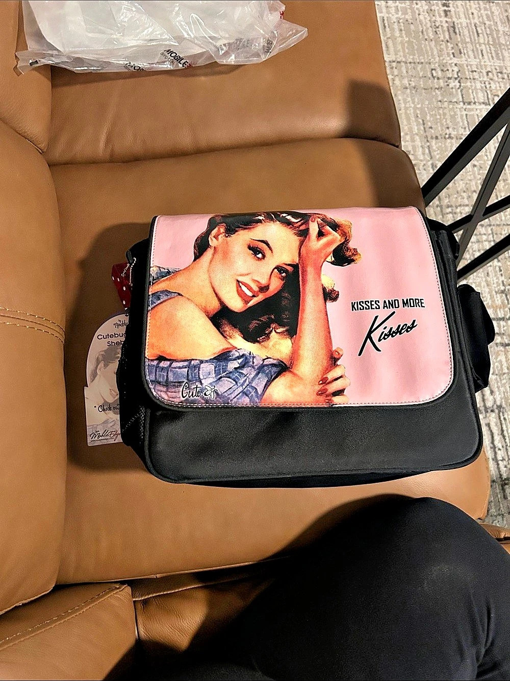 Mobile Edge CuteBug Laptop Sheba Bag by Maddie Powers, featuring the pink retro